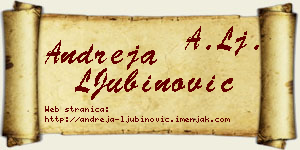 Andreja LJubinović vizit kartica